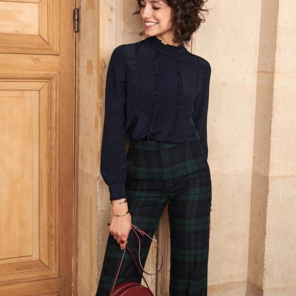 Sezane High-waisted Laine Trousers NWT
